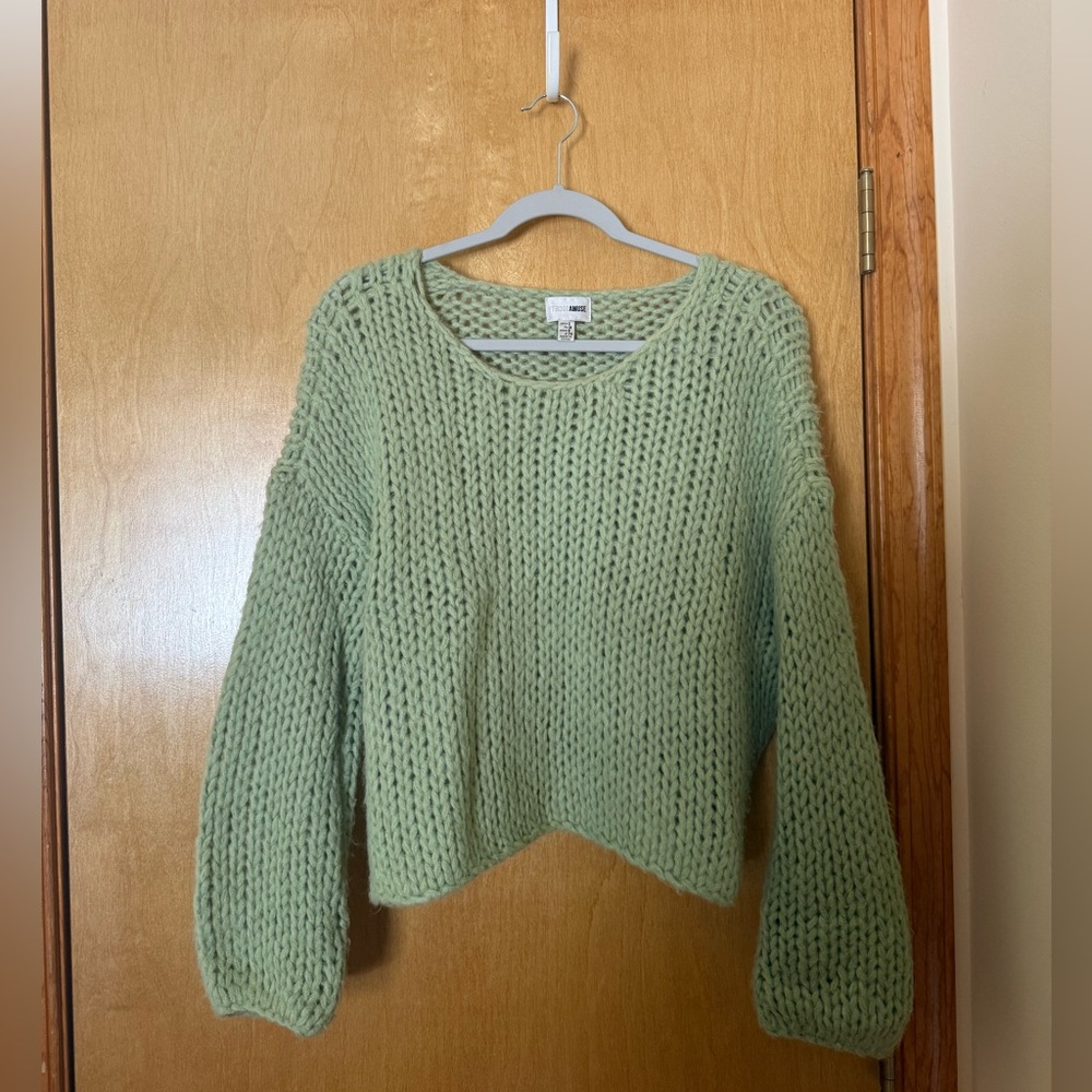 Amuse Society Crochet Sweater